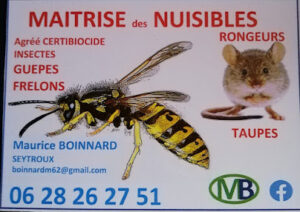 MB NUISIBLES guepes frelons souris fourmis …..
